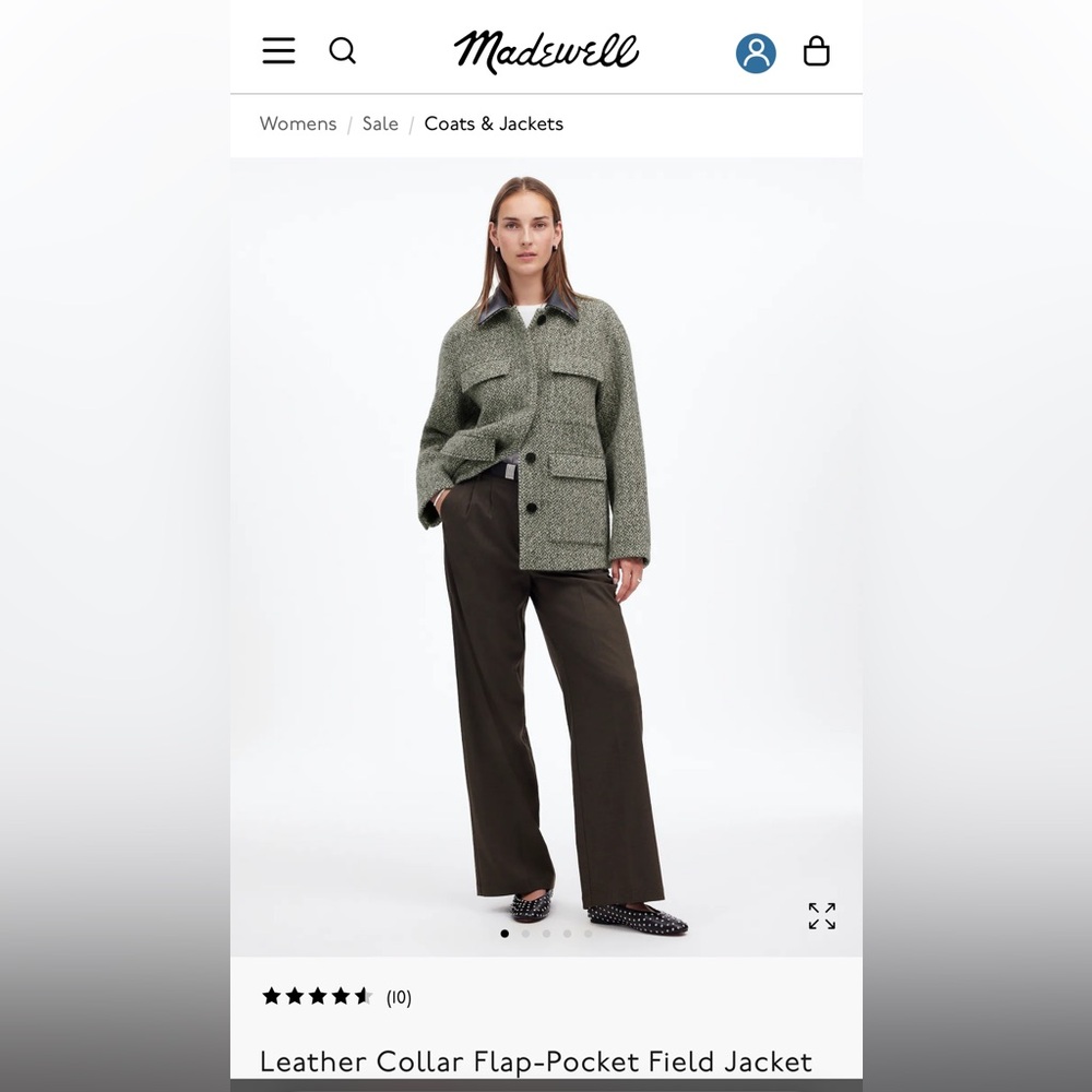 Madewell Leather Collar Field Jacket